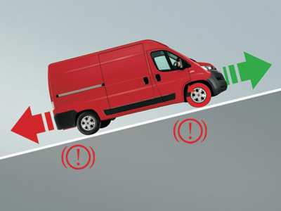 Graphic showing a vans hill hold position