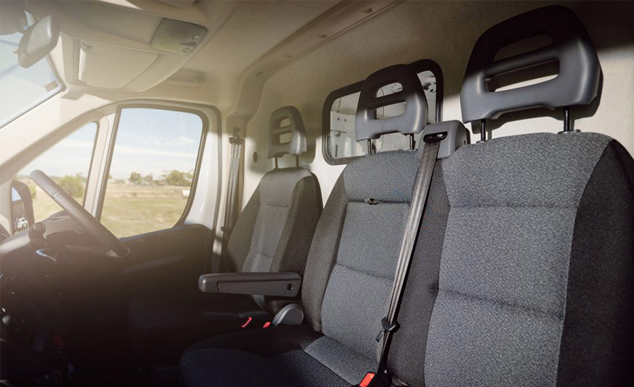 Right hand drive interior of a van